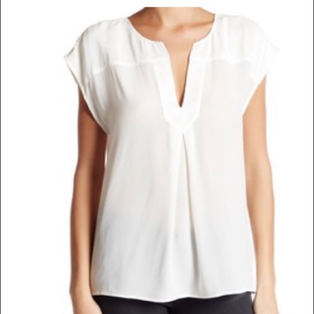 Joie Cybill white cap Sleeve Blouse